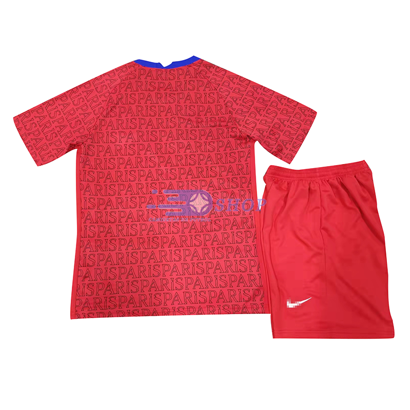 Chándal PSG 2021/2022 Con Capucha Niño Kit Rojo - Camisetasdefutbolshop