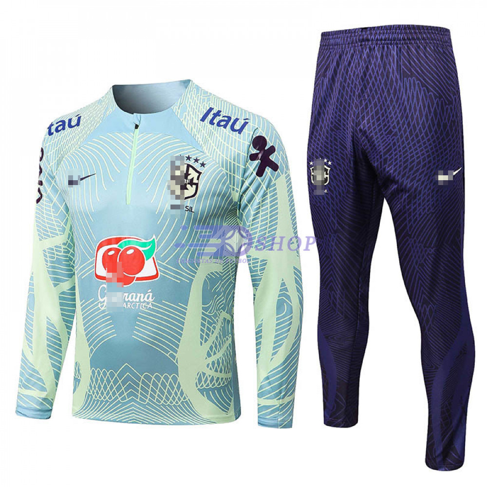 Sudadera de Entrenamiento Brasil 2022 Kit Verde Claro -  Camisetasdefutbolshop
