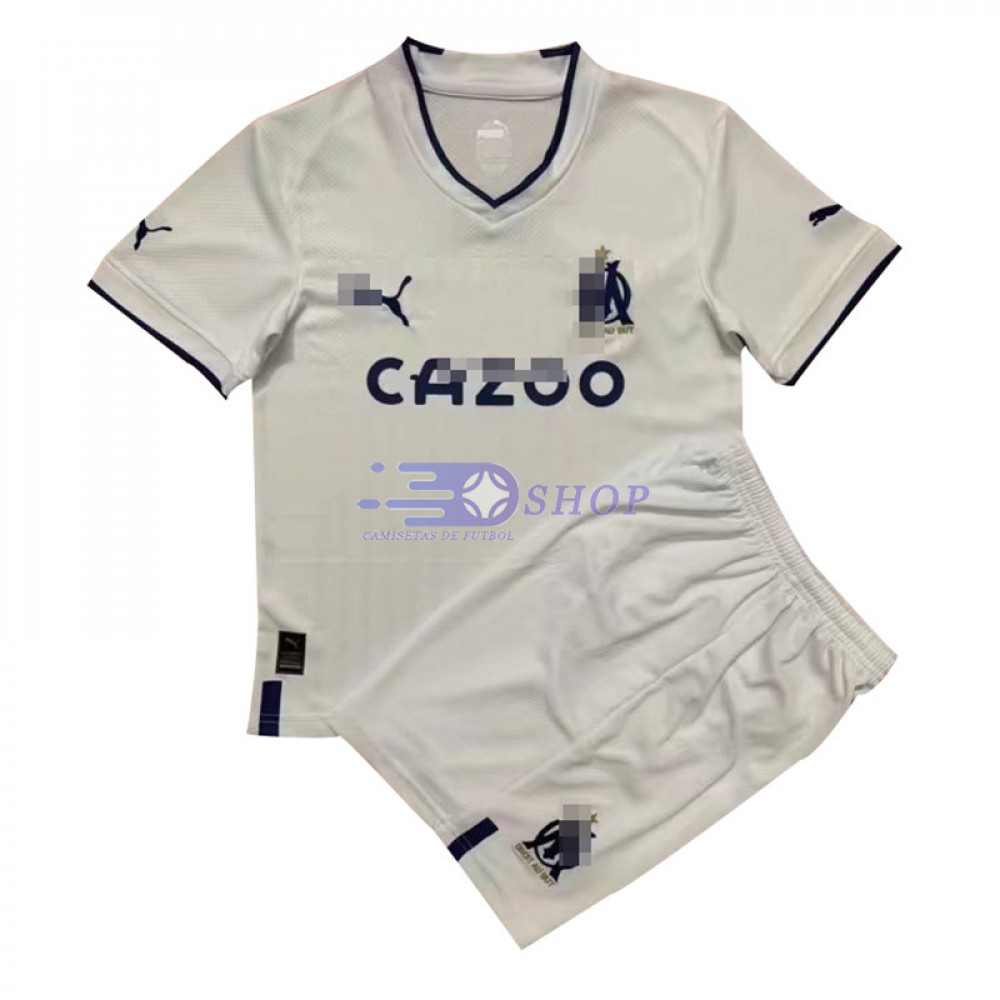 Camiseta Olympique Marsella Primera Equipación 2022/2023 Niño Kit Camisetasdefutbolshop