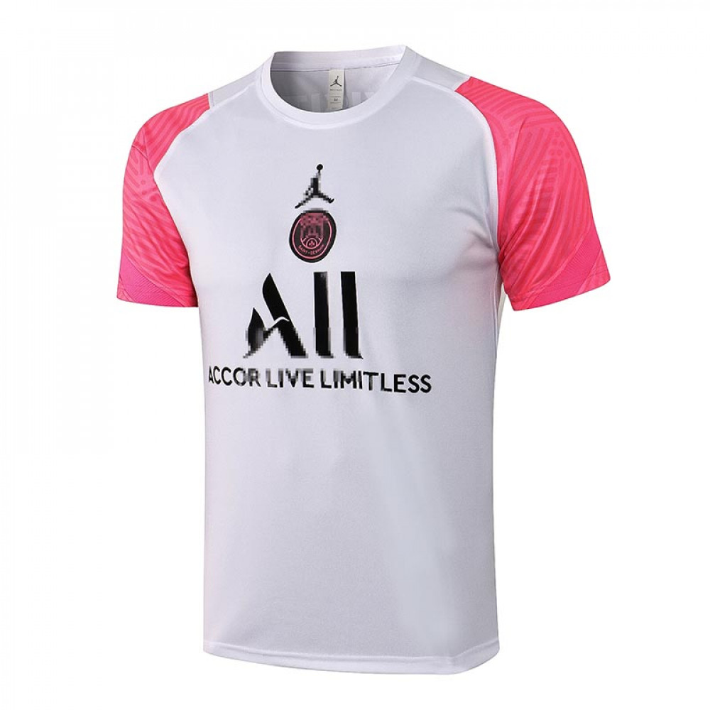Camiseta de Entrenamiento PSG 2021/2022 Blanco/Rosa - Camisetasdefutbolshop
