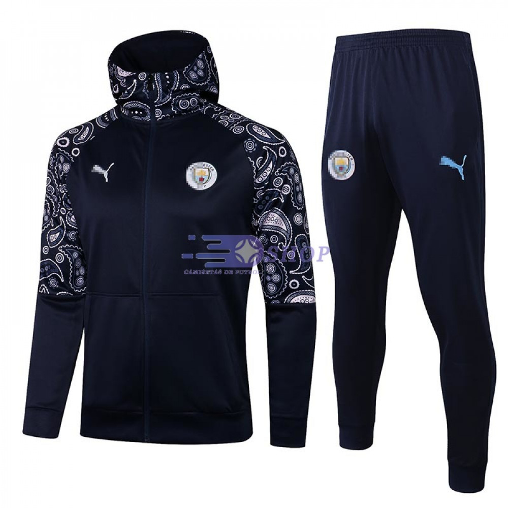 Chaqueta Manchester City 2021 2022 Con Capucha Azul Marino