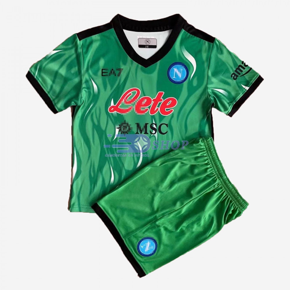 Artesano extremadamente Viaje Camiseta de Portero Napoli 2021/2022 Verde Niño Kit - Camisetasdefutbolshop
