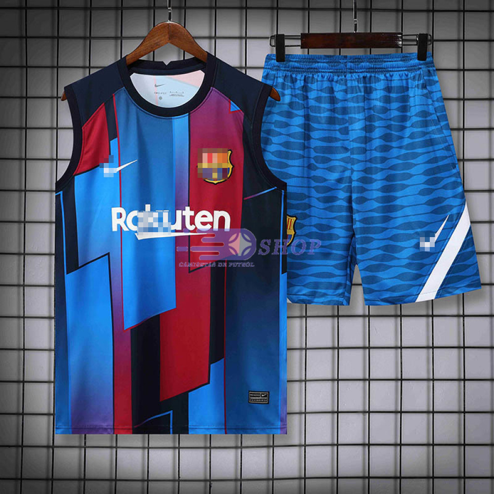 Camiseta de Entrenamiento Barcelona Sin Mangas 2022/2023 Kit Azul/Rojo - Camisetasdefutbolshop