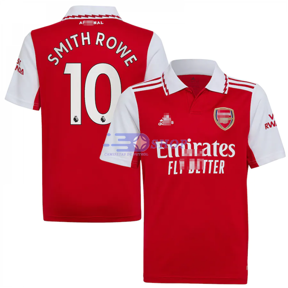 Camiseta Smith Rowe 10 Arsenal Primera Equipación 2022/2023 -  Camisetasdefutbolshop