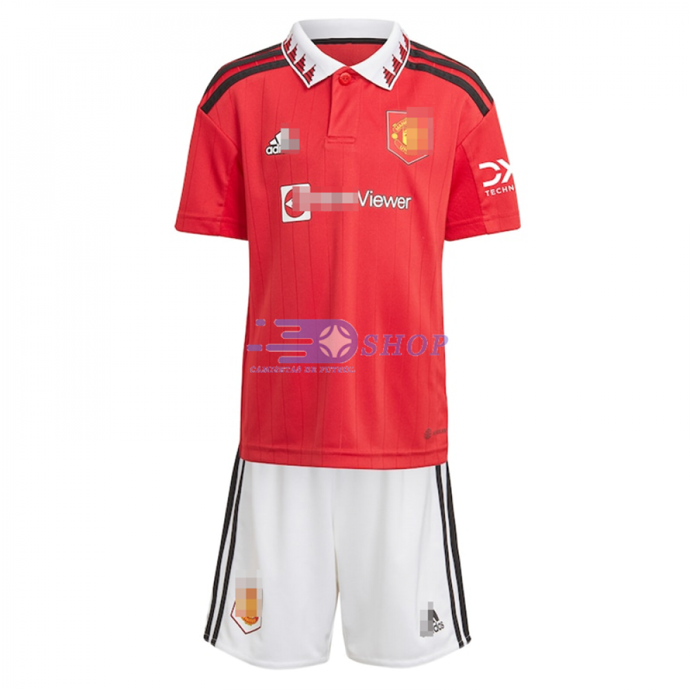 Camiseta Manchester United Primera Equipación 2022/2023 Niño Kit -  Camisetasdefutbolshop