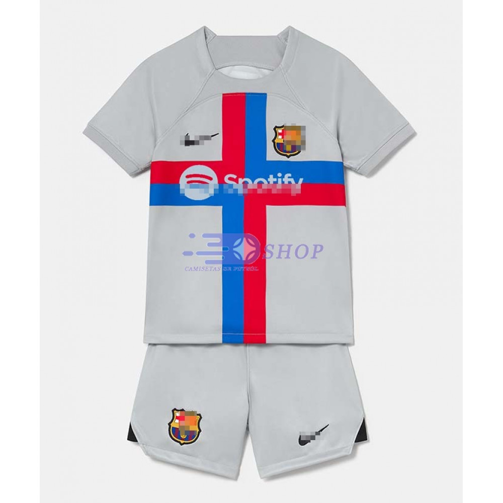 Camiseta Barcelona Tercera Equipación 2022/2023 Niño Kit