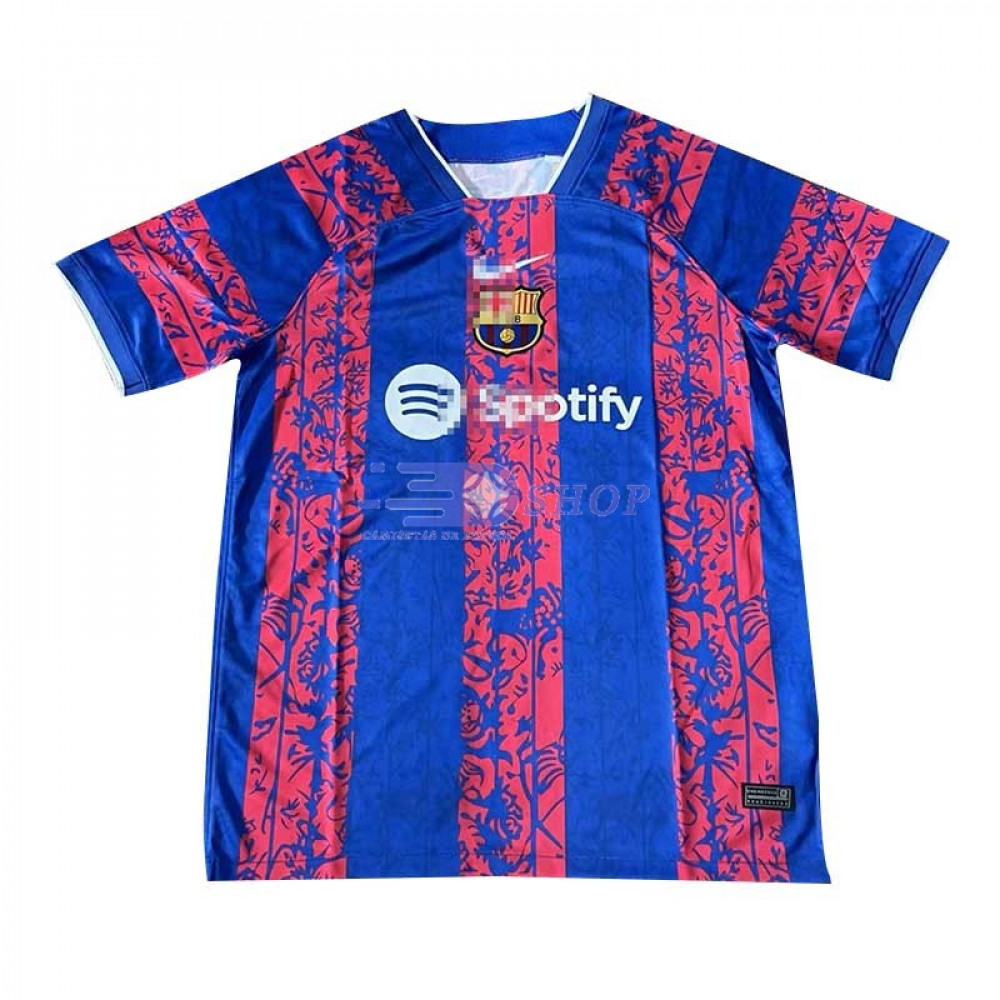 Camiseta Barcelona Azul/Rosa 2023/2024 - Camisetasdefutbolshop