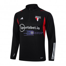 Sudadera De Entrenamiento Sao Paulo Negro 2023 2024 CamisetasDeFutbolShop