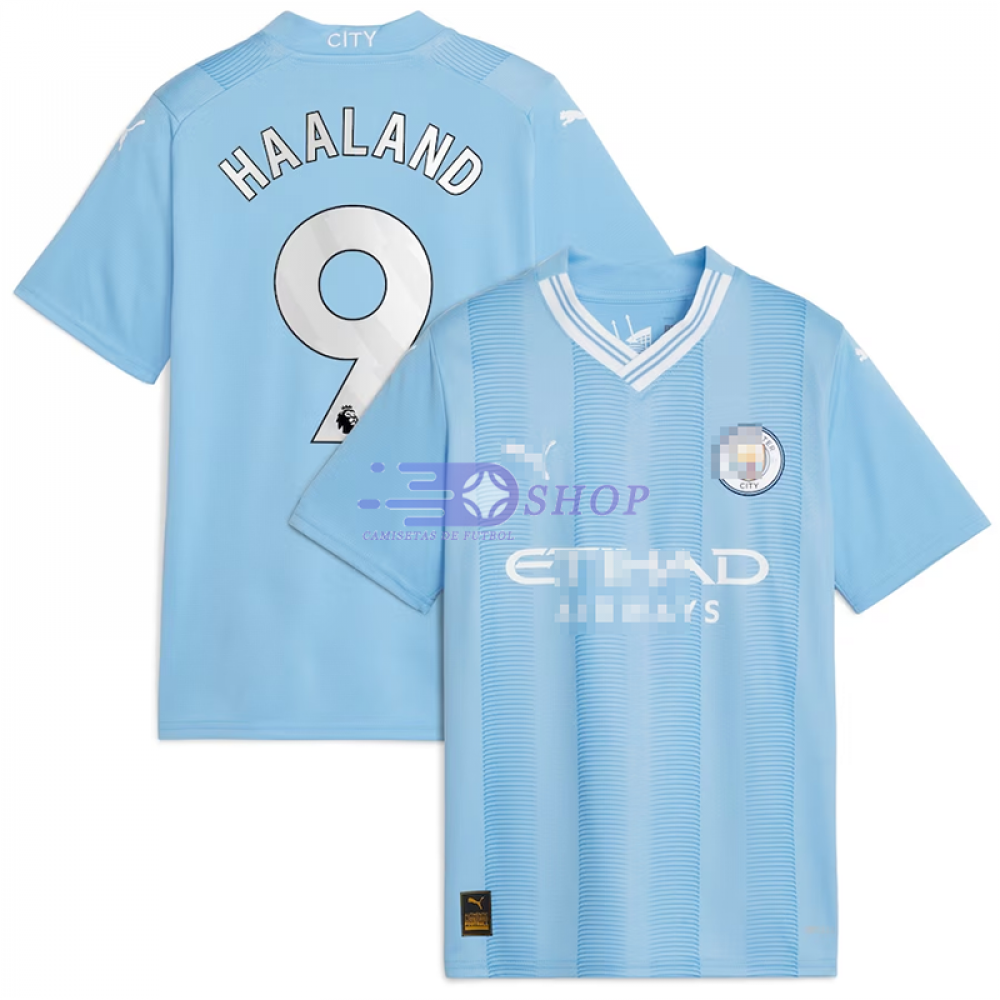 Camiseta Haaland 9 Manchester City 2023/2024 Primera Equipación ...