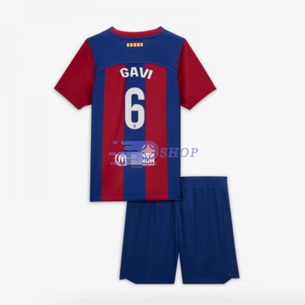 Camiseta Gavi 6 Barcelona 2023/2024 Primera Equipación Niño Kit -  Camisetasdefutbolshop