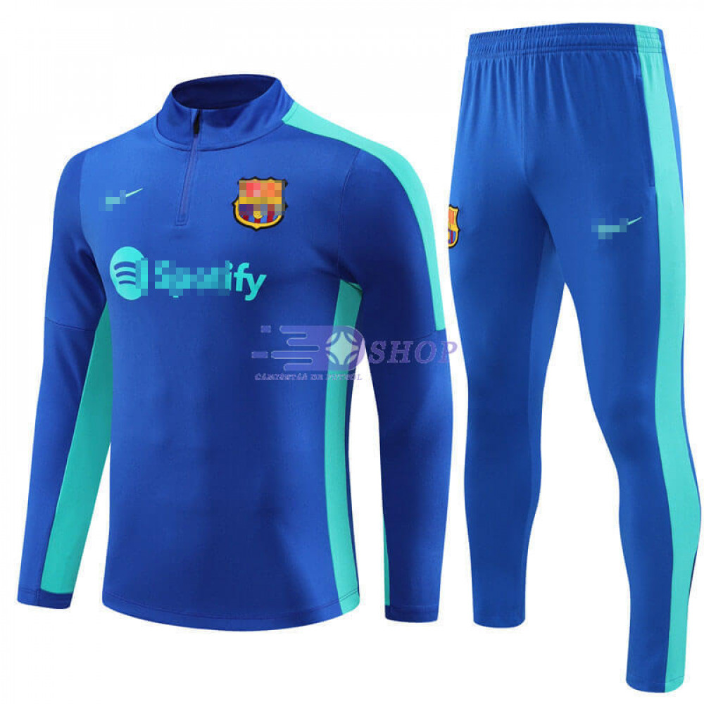 Sudadera de Entrenamiento Barcelona Azul 2023 2024 Kit