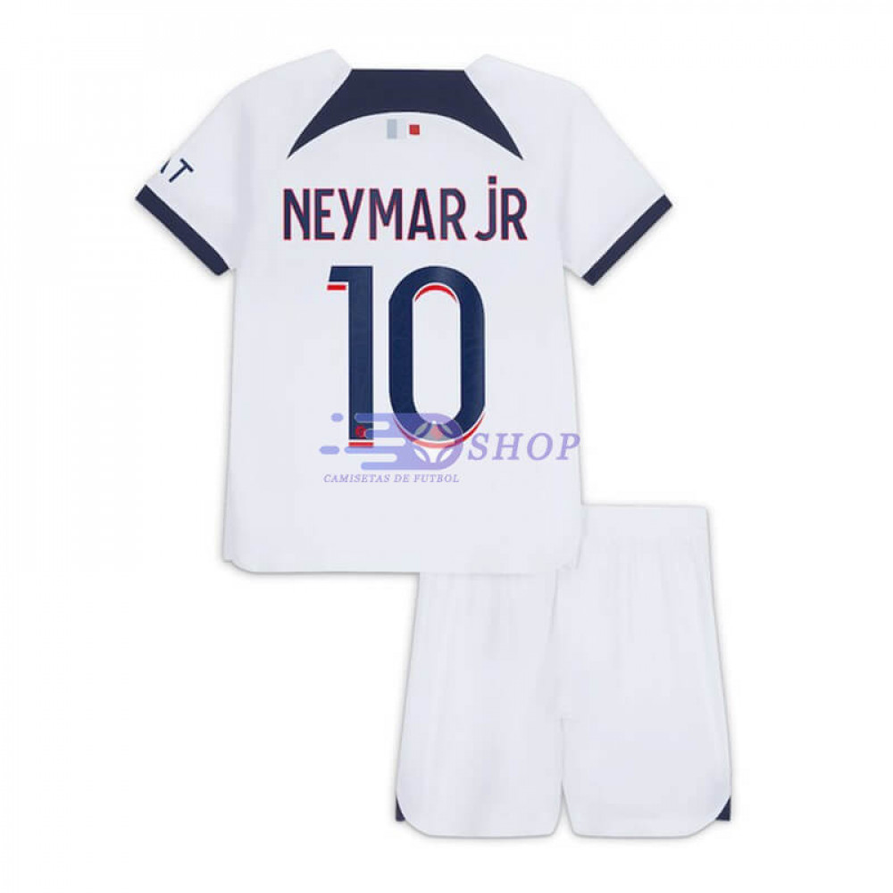 Camiseta Neymar Jr 10 PSG 2023/2024 Segunda Equipación Niño Kit -  Camisetasdefutbolshop