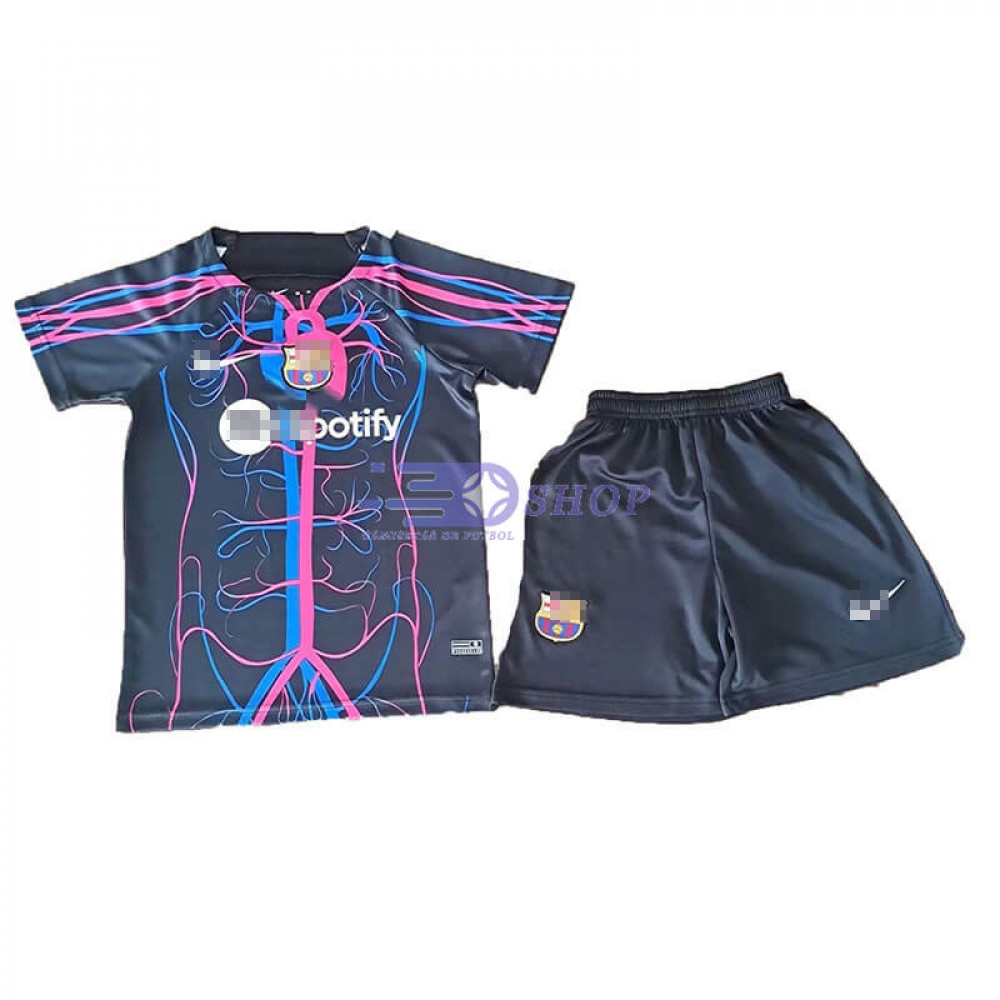 Camiseta FC Barcelona 2023/2024 Negro Especial Edición Niño Kit Culers del  Món - Camisetasdefutbolshop