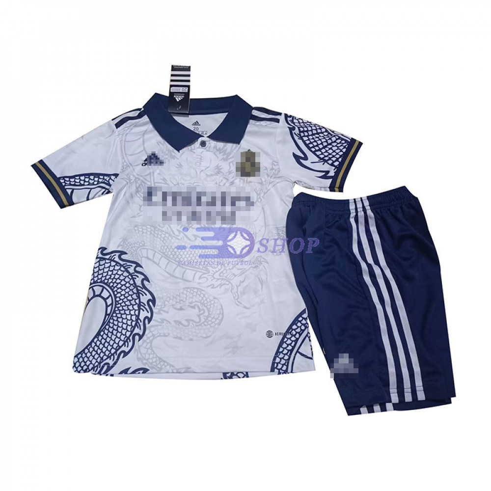 Camiseta Real Madrid Blanco/Azul 2023/2024 Niño Kit