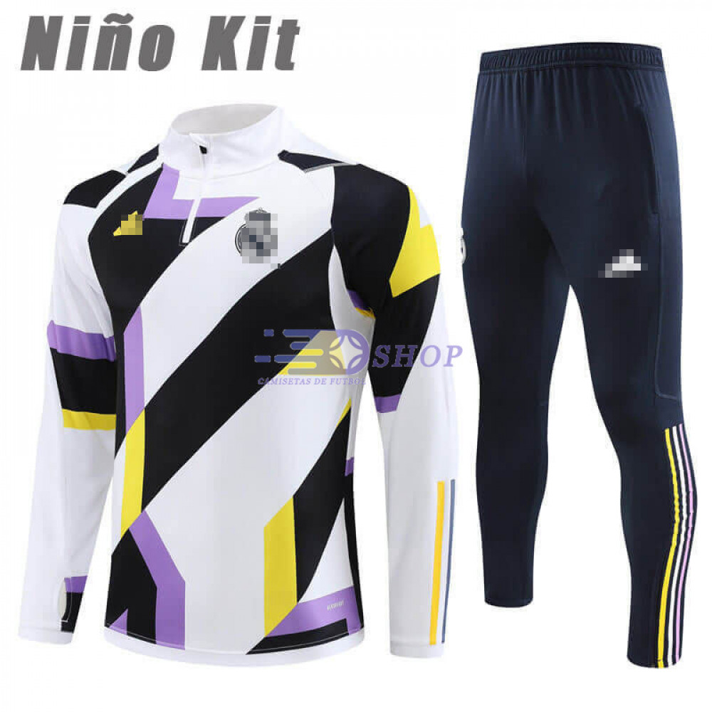 Sudadera de Entrenamiento Real Madrid Policromo 2023/2024 Niño Kit -  Camisetasdefutbolshop