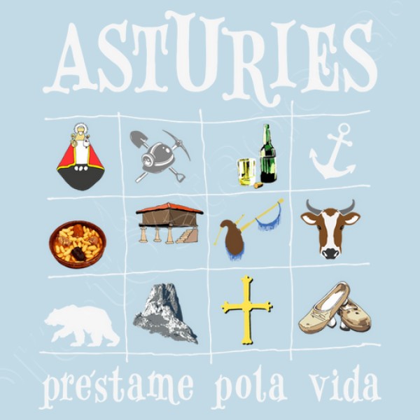 Asturies 2017 fondo oscuro - Camiseta para niu00f1o de manga corta