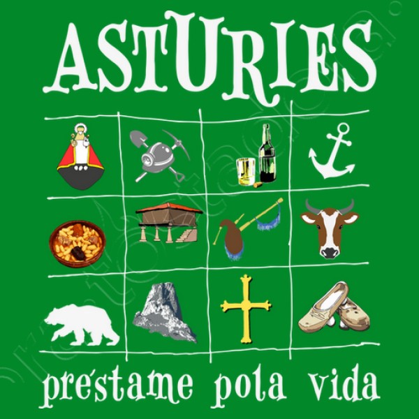Asturies 2017 fondo oscuro - Camiseta para niu00f1o de manga corta
