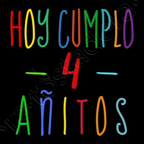 Camiseta 4 cumpleau00f1os niu00f1o o niu00f1a