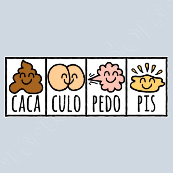Caca Culo Pedo Pis (fondo oscuro)
