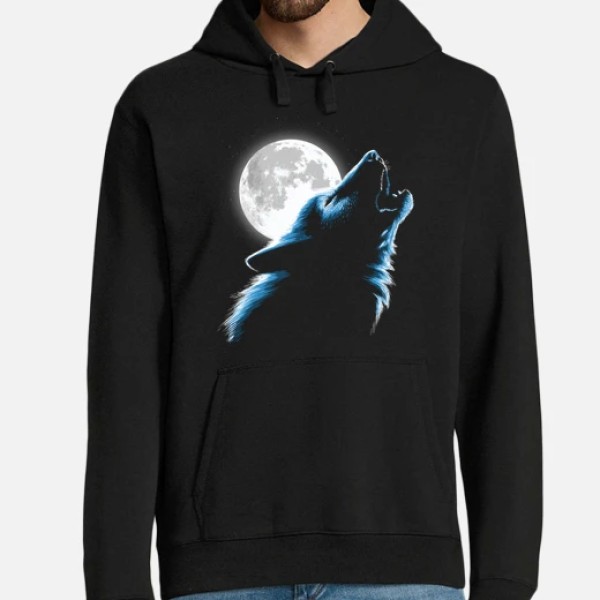 Hombre, jersey con capucha, negro